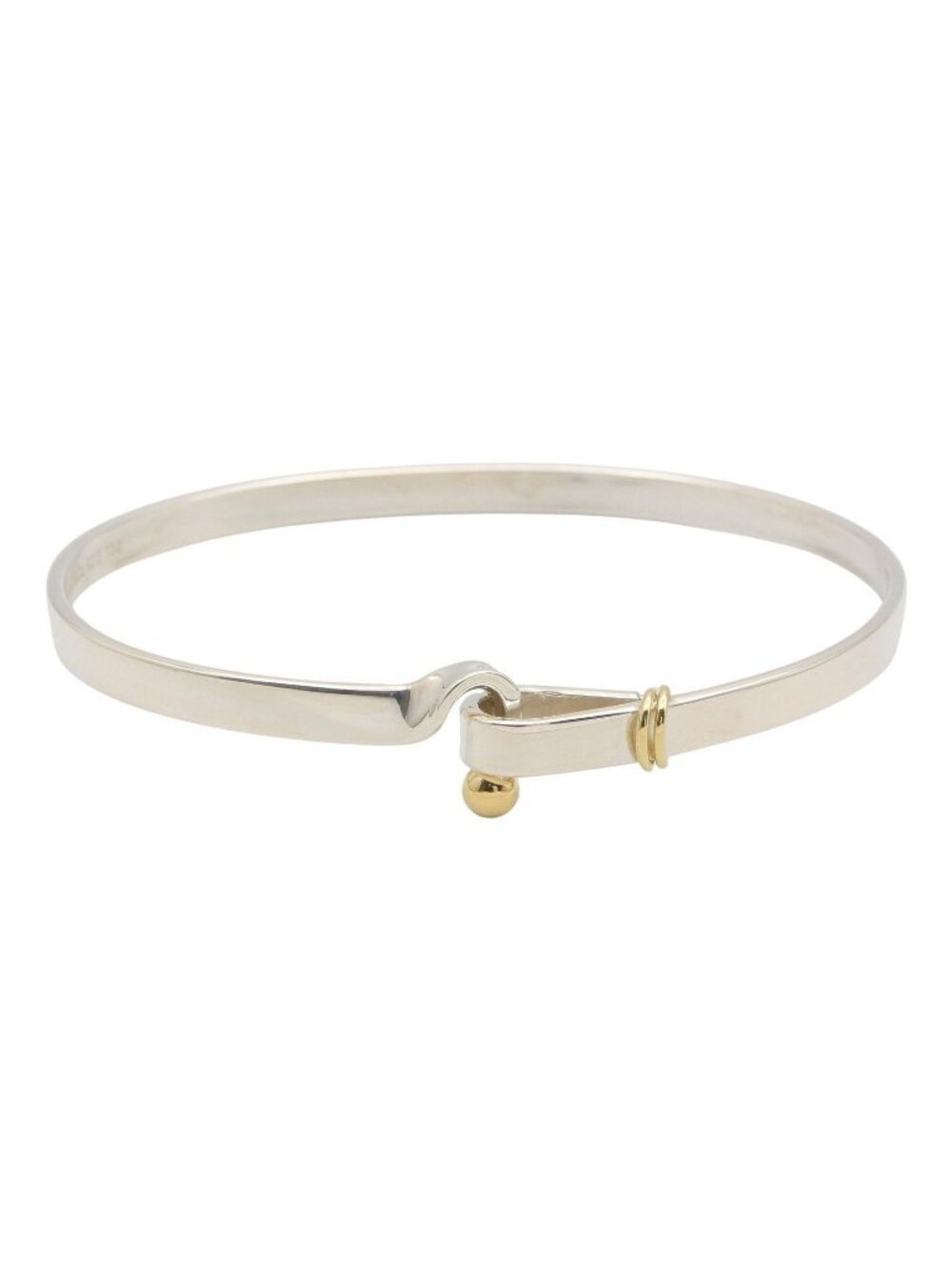 Tiffany & Co Bangle Hook Eye 17 cm 18k 925 Sterling Silver Bracelet